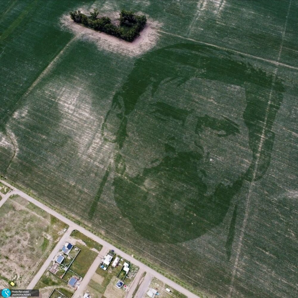 عکس | چهره لیونل مسی روی زمین کشاورزی