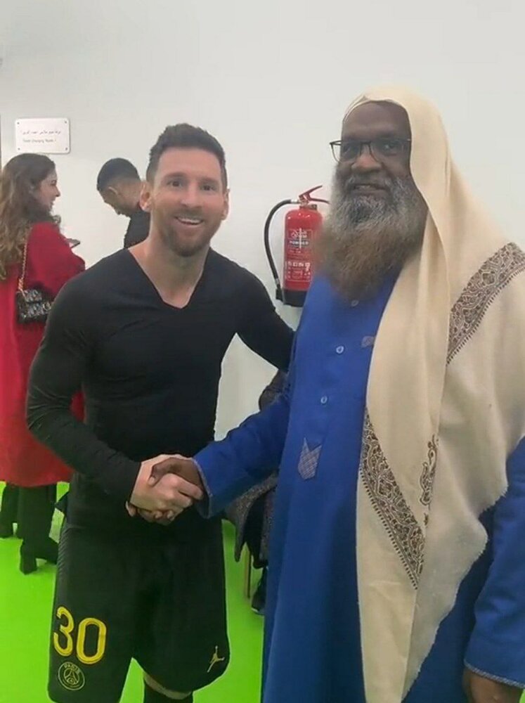 عکس | دیدار ویژه امام جماعت مکه با لیونل مسی